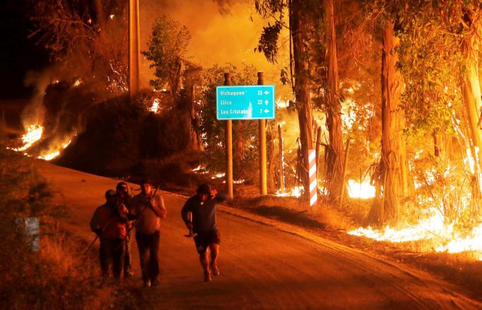 Лісові пожежі в Чилі забрали життя 10 людей (ВІДЕО)